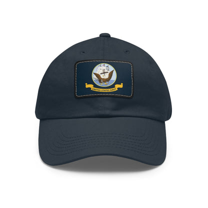 US Navy Leather Patch Hat