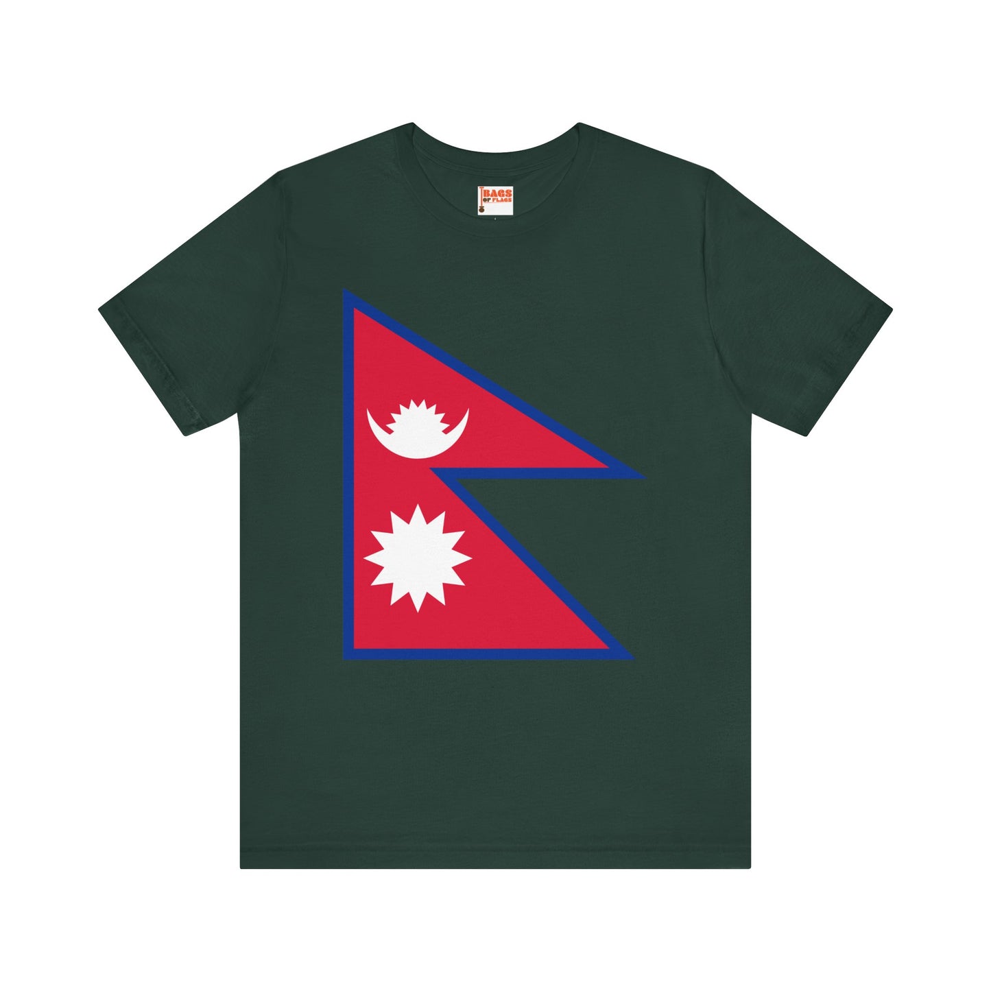 Nepal Flag on T-shirt