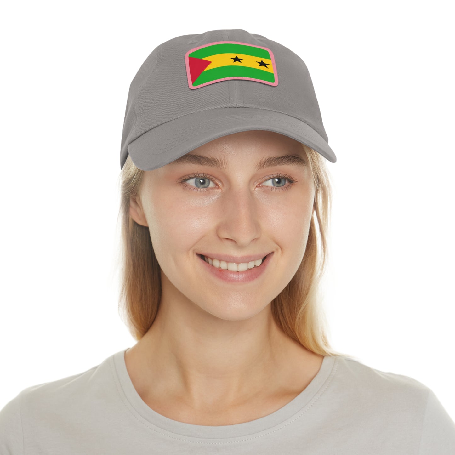 Sao Tome and Principe Leather Patch Hat