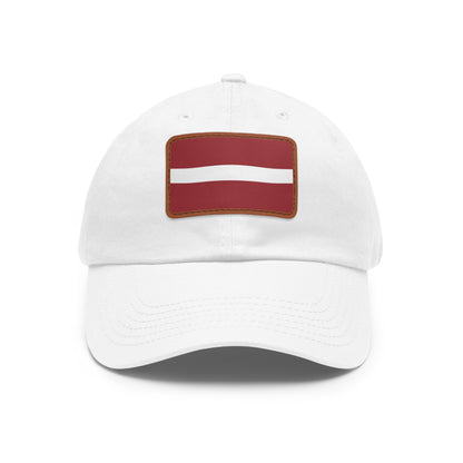 Latvia Leather Patch Hat