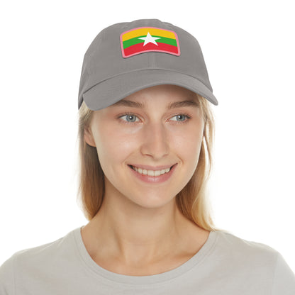 Myanmar Leather Patch Hat