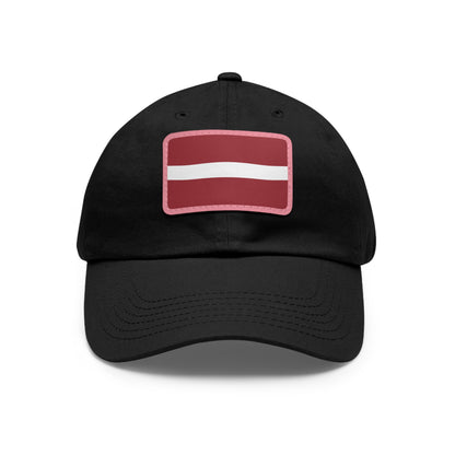Latvia Leather Patch Hat