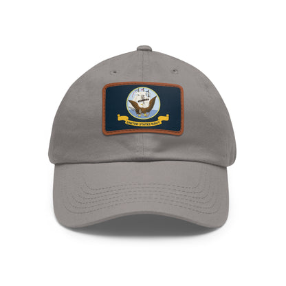 US Navy Leather Patch Hat