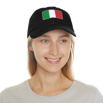 Italy Leather Patch Hat