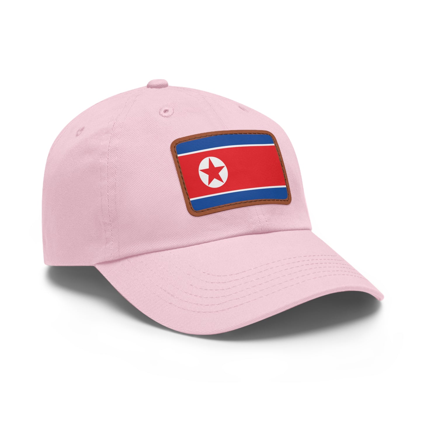 North Korea Leather Patch Hat