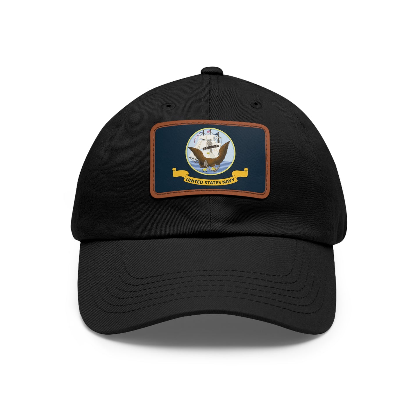 US Navy Leather Patch Hat