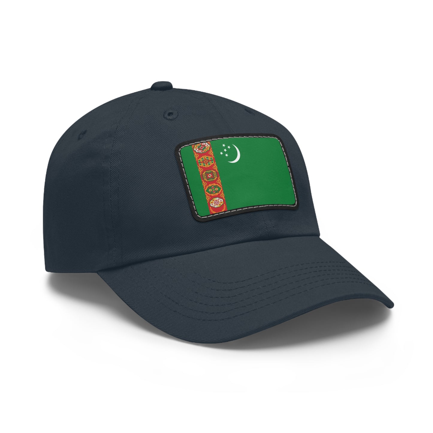 Turkmenistan Leather Patch Hat