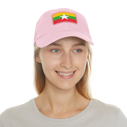 Myanmar Leather Patch Hat