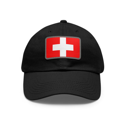 Switzerland Leather Patch Hat
