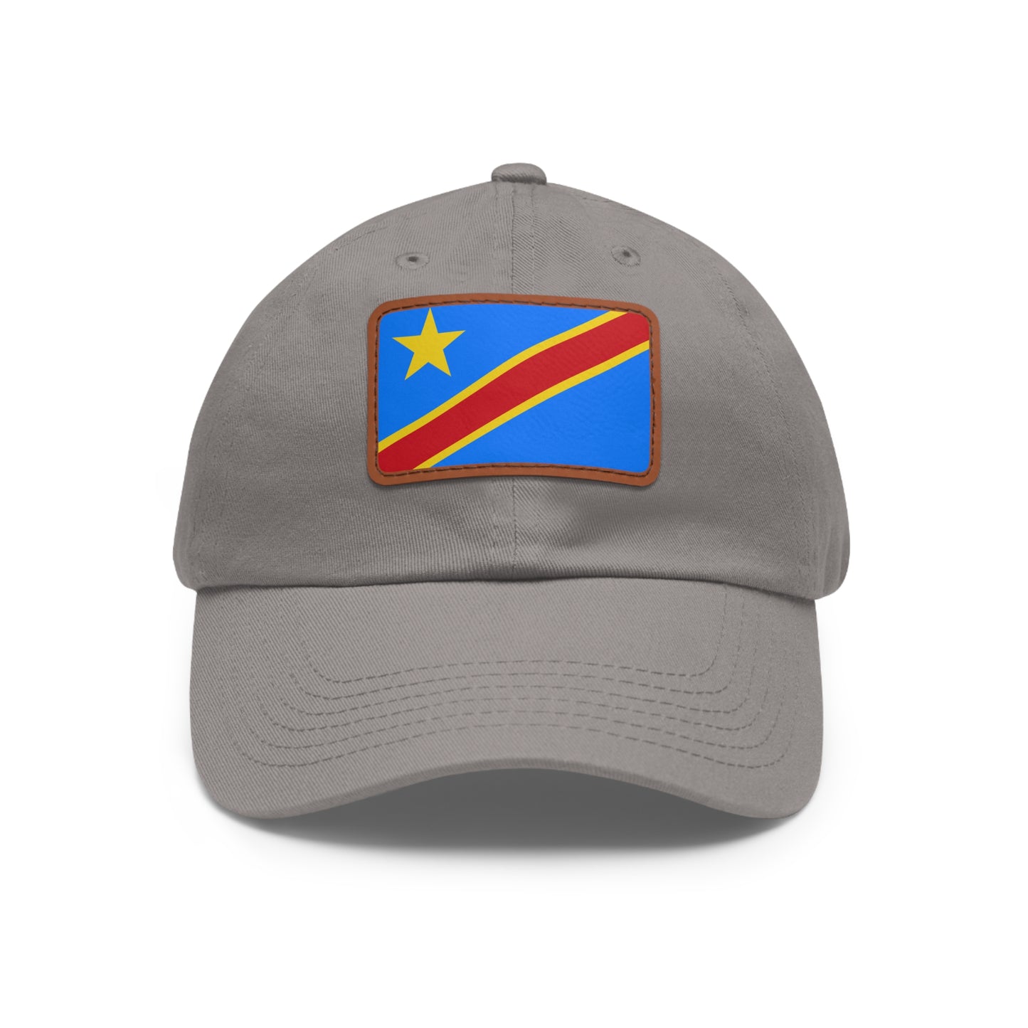 Democratic Republic of the Congo Leather Patch Hat