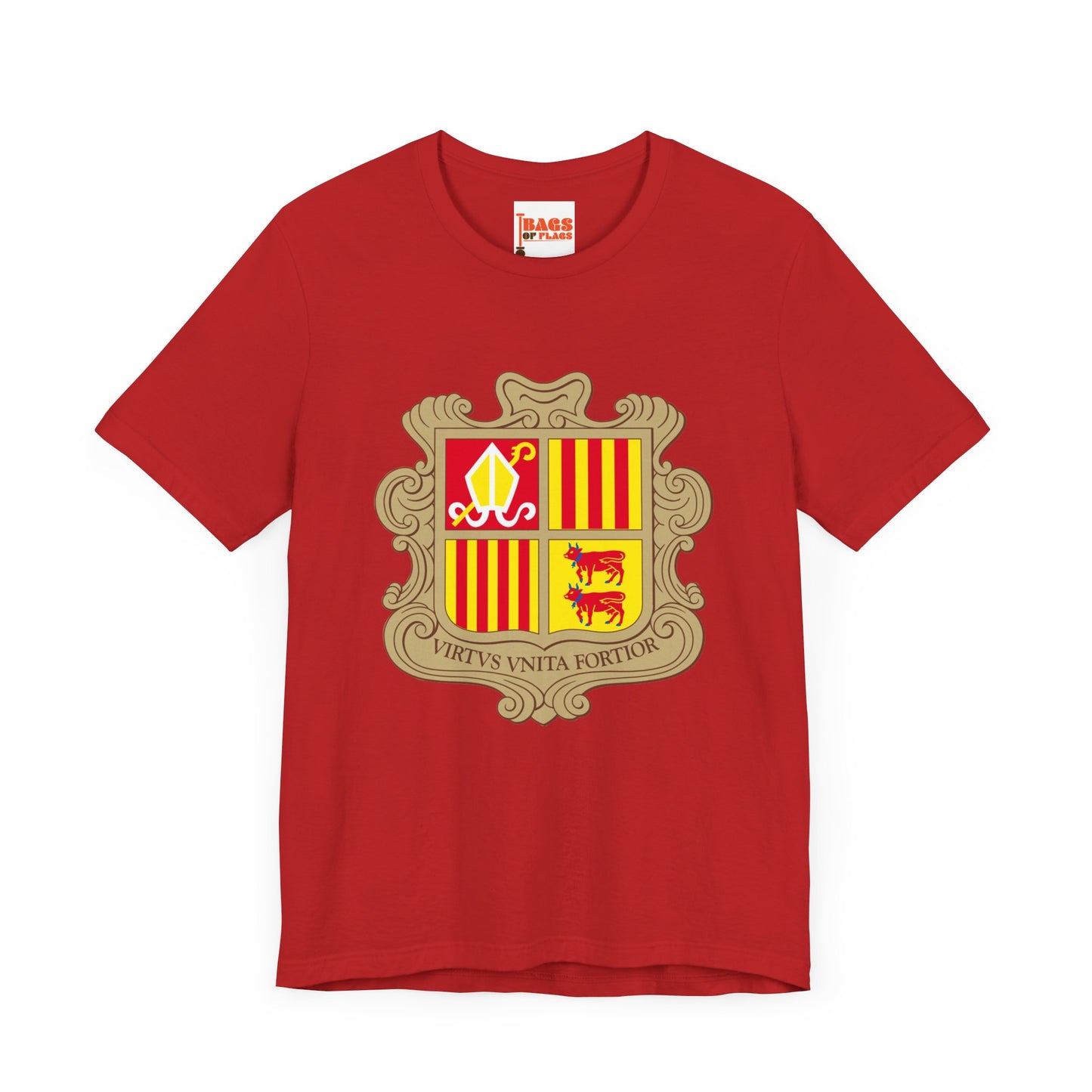 Andorra Coat-of-Arms Inspired T-shirt