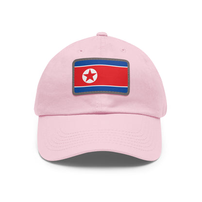 North Korea Leather Patch Hat