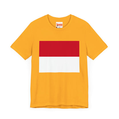 Monaco Flag on T-shirt