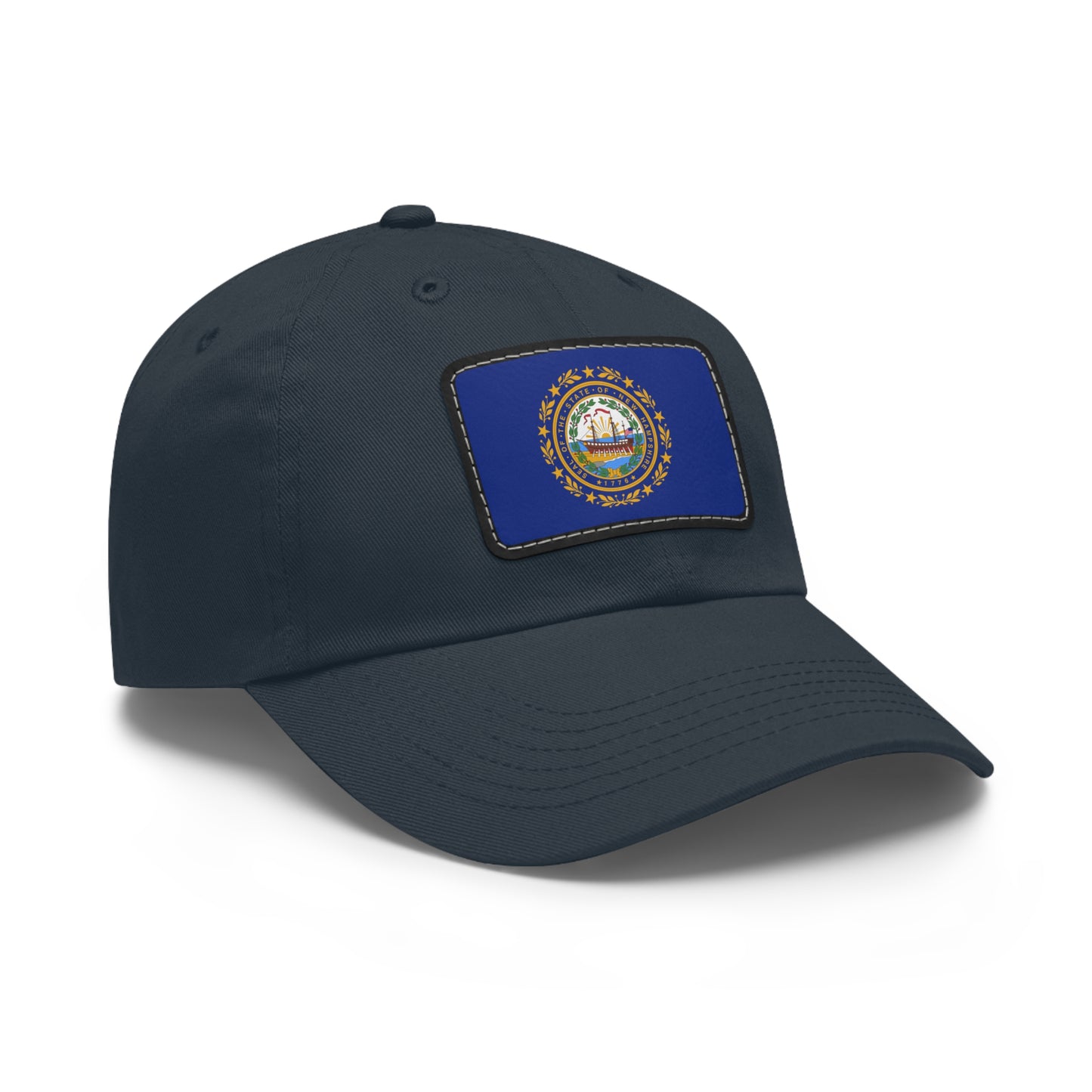 New Hampshire Leather Patch Hat