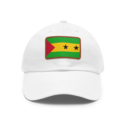Sao Tome and Principe Leather Patch Hat