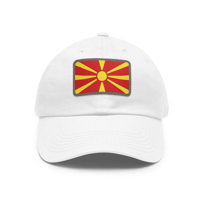 North Macedonia Leather Patch Hat
