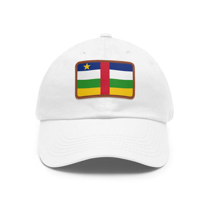 Central African Republic Leather Patch Hat