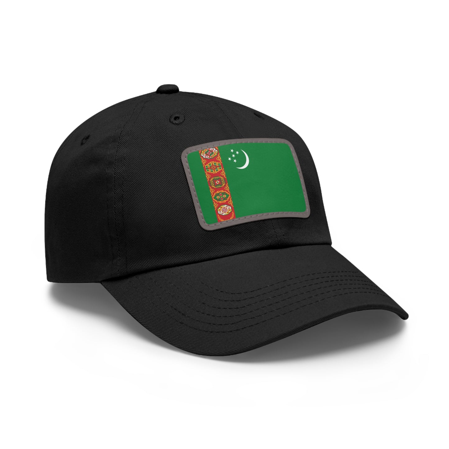 Turkmenistan Leather Patch Hat