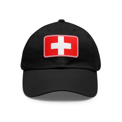 Switzerland Leather Patch Hat