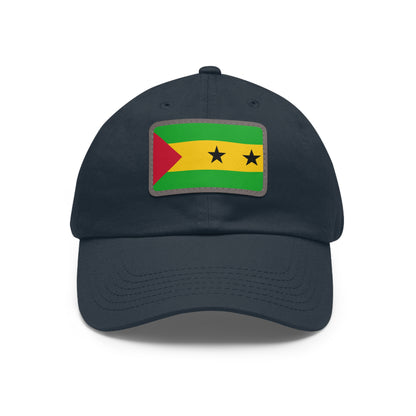 Sao Tome and Principe Leather Patch Hat
