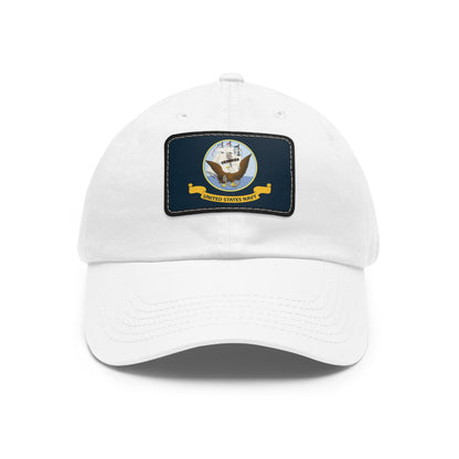 US Navy Leather Patch Hat