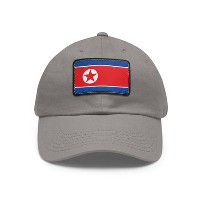 North Korea Leather Patch Hat