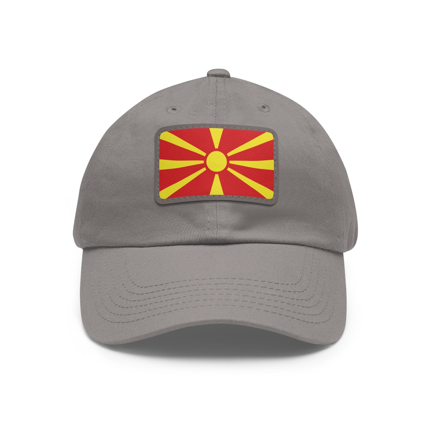 North Macedonia Leather Patch Hat