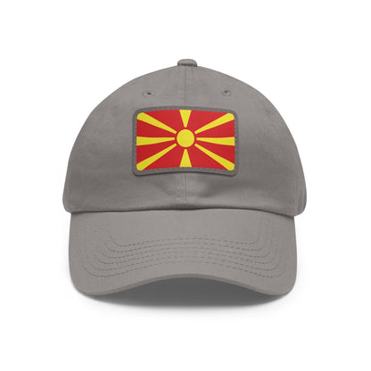 North Macedonia Leather Patch Hat