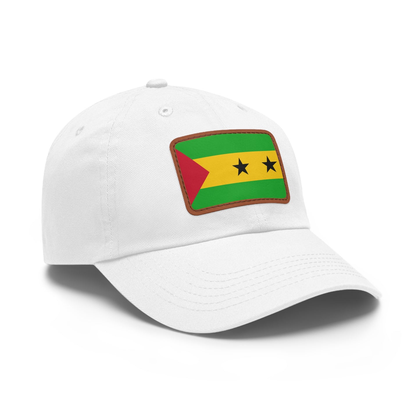 Sao Tome and Principe Leather Patch Hat