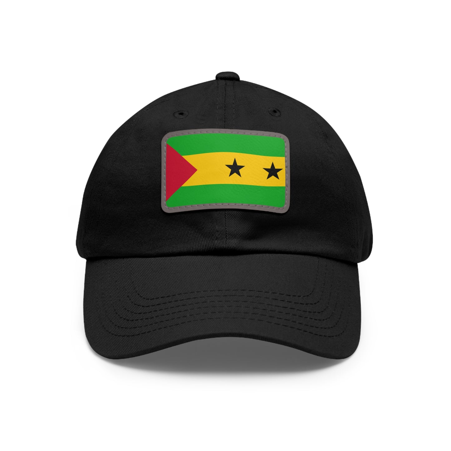 Sao Tome and Principe Leather Patch Hat