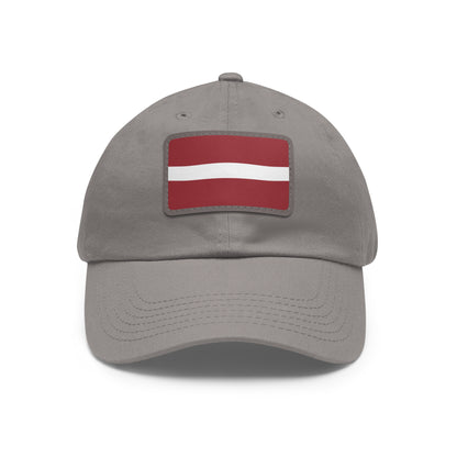 Latvia Leather Patch Hat