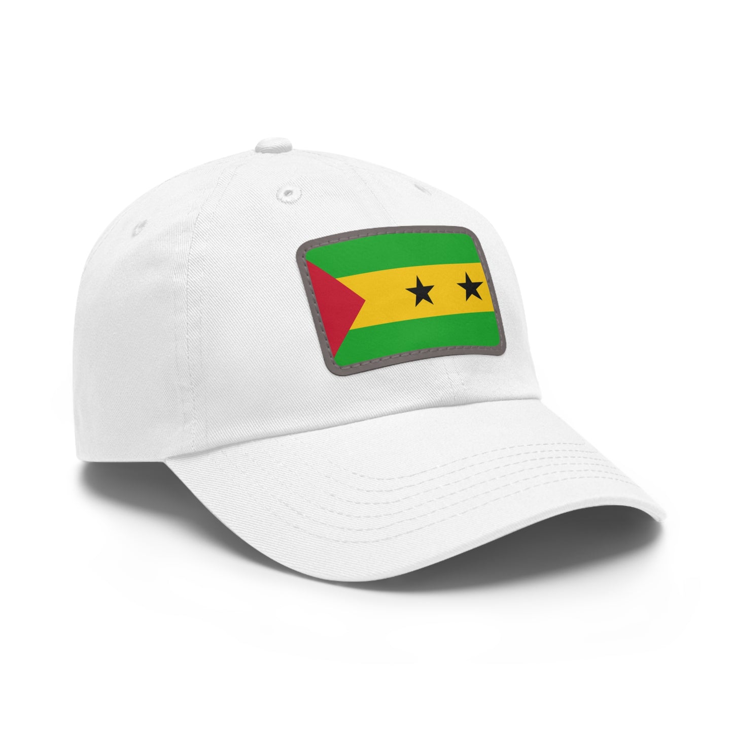 Sao Tome and Principe Leather Patch Hat