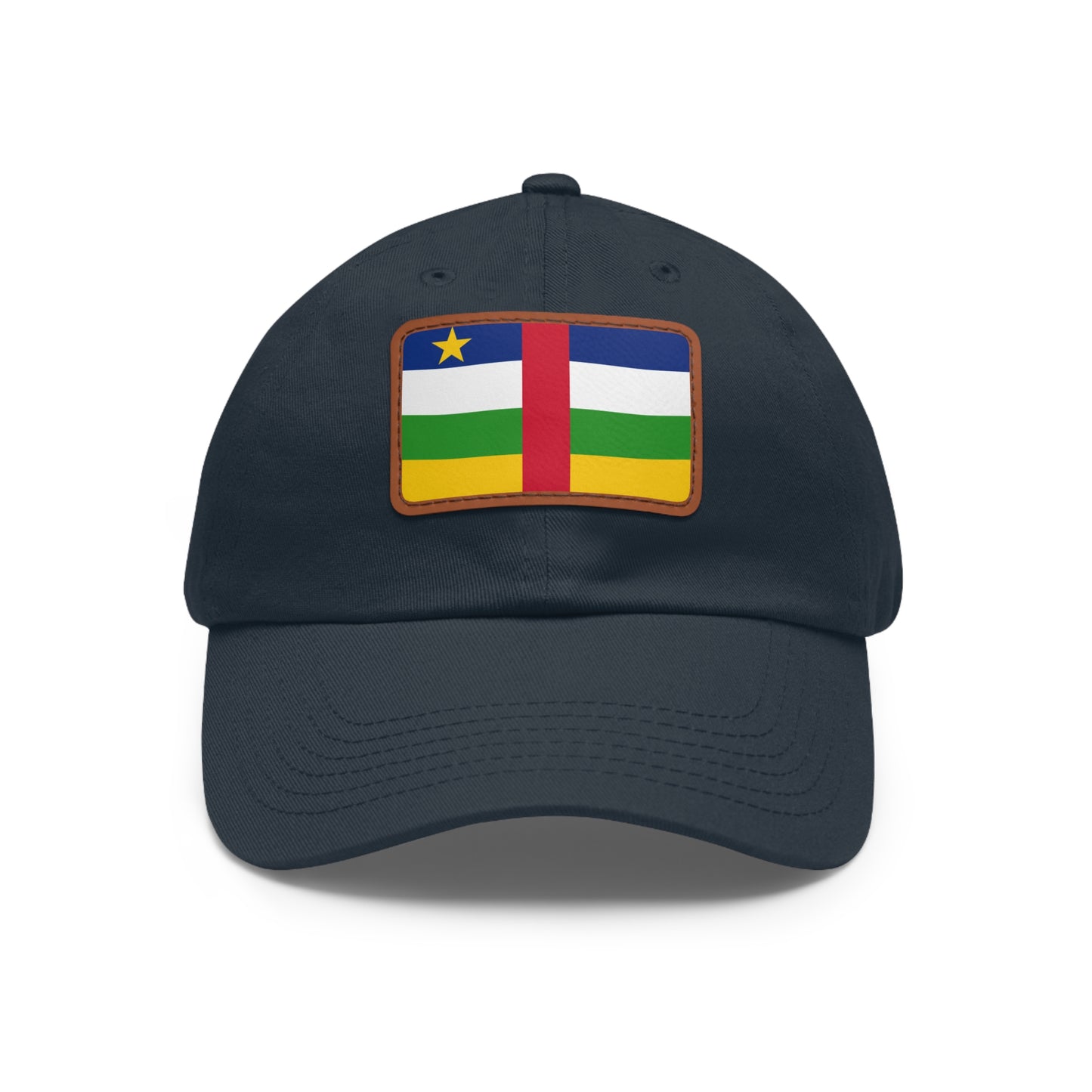 Central African Republic Leather Patch Hat