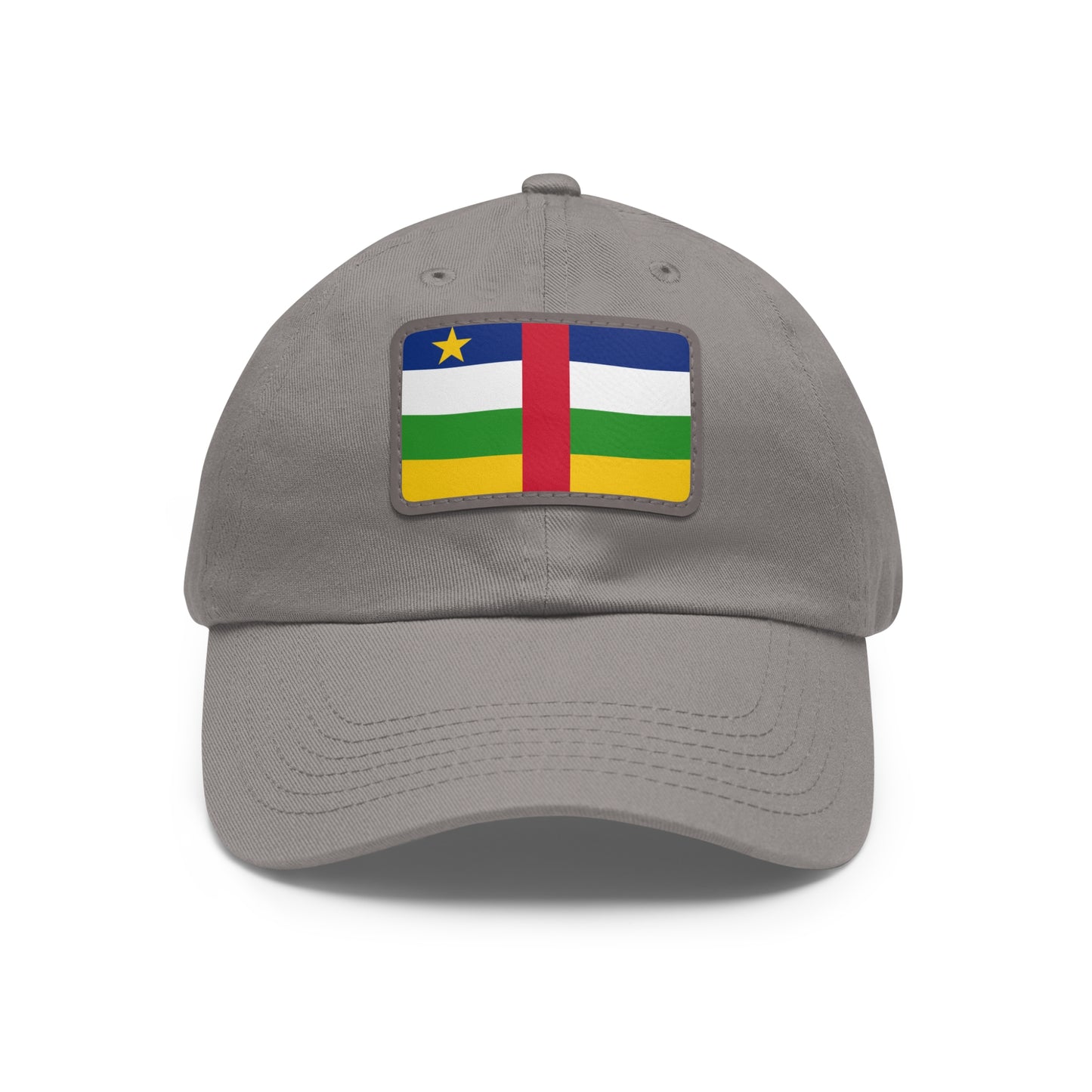 Central African Republic Leather Patch Hat