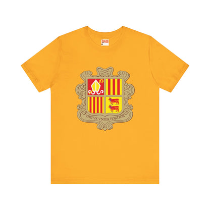 Andorra Coat-of-Arms Inspired T-shirt