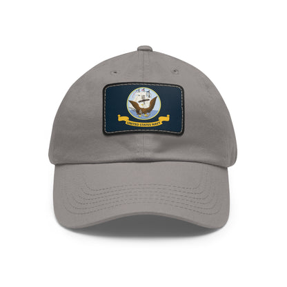 US Navy Leather Patch Hat