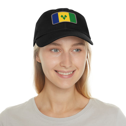 Saint Vincent and the Grenadines Leather Patch Hat