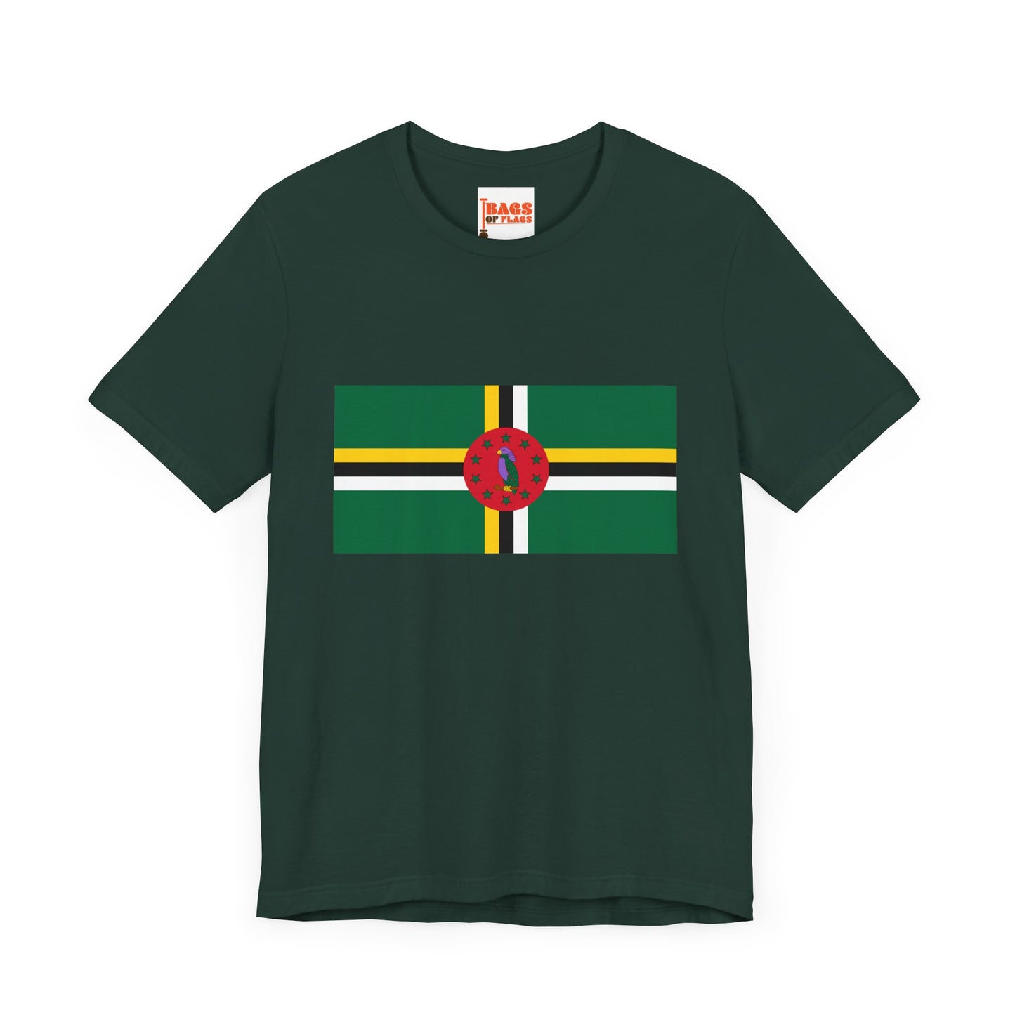 Dominica Flag on T-shirt