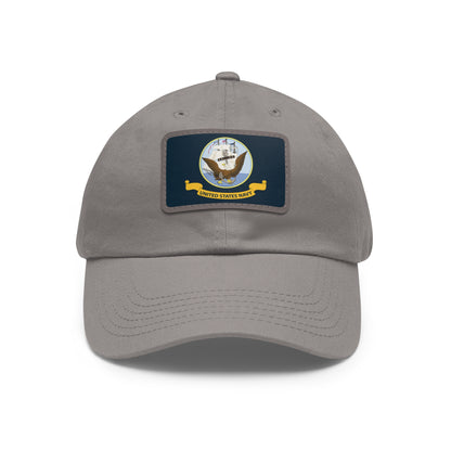US Navy Leather Patch Hat