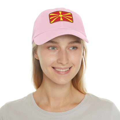 North Macedonia Leather Patch Hat