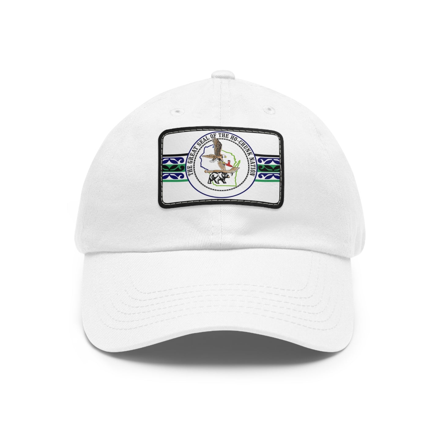 Ho Chunk Leather Patch Hat