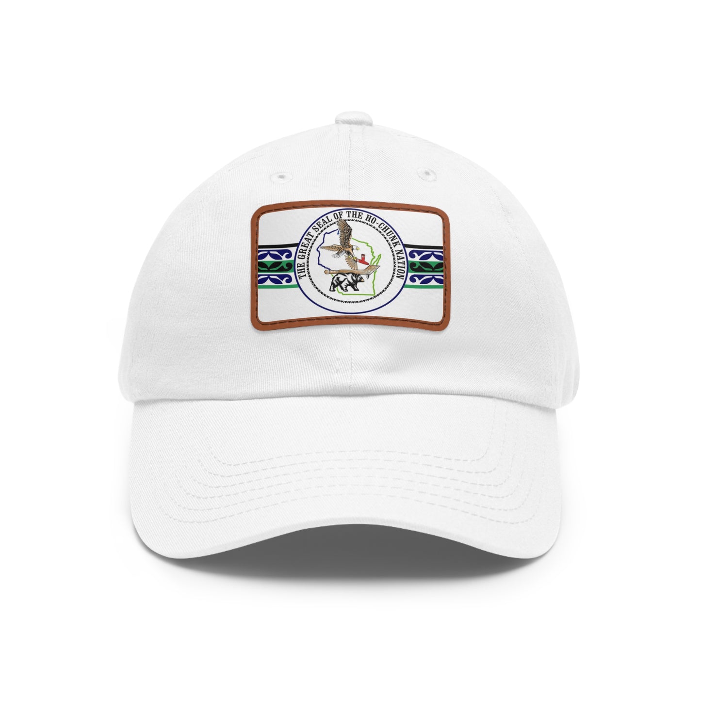 Ho Chunk Leather Patch Hat