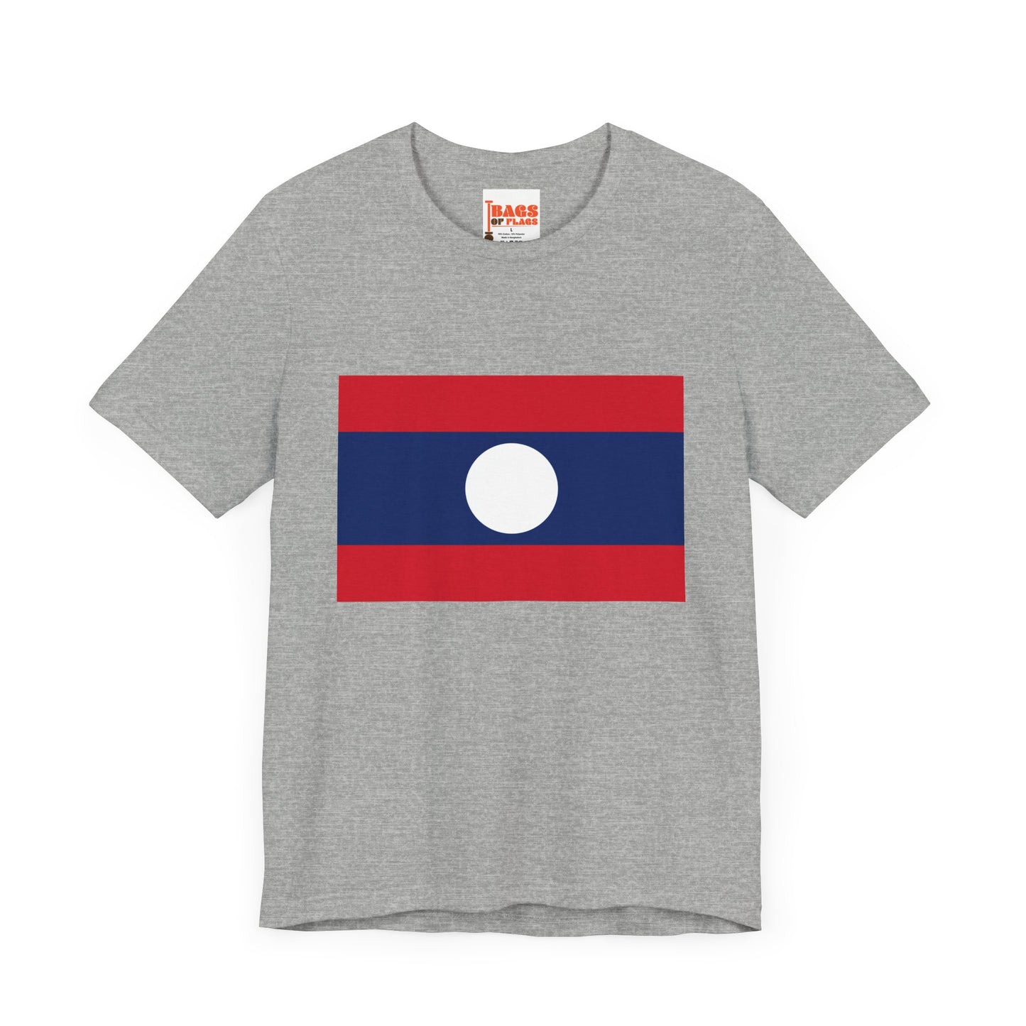 Laos Flag on T-shirt