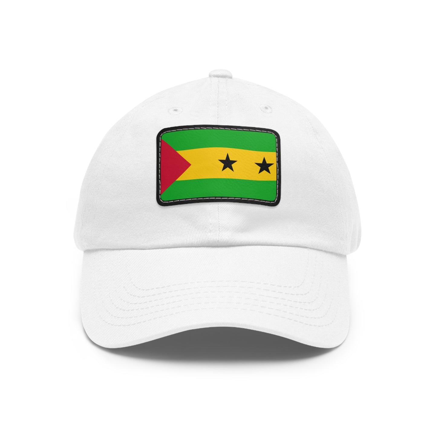 Sao Tome and Principe Leather Patch Hat