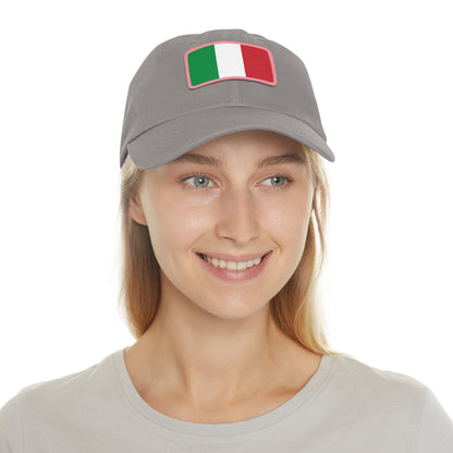 Italy Leather Patch Hat