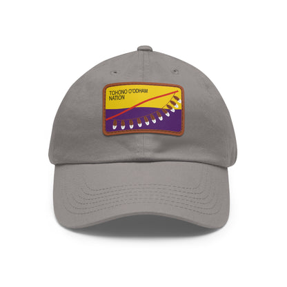 Tohono O'odham Leather Patch Hat