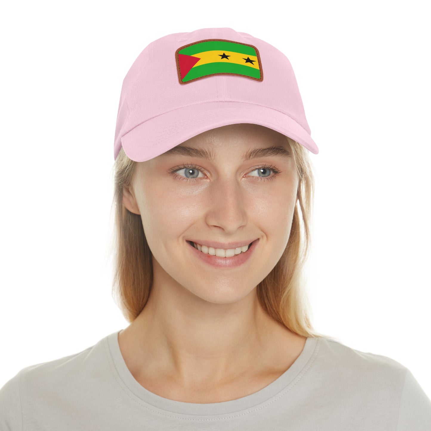Sao Tome and Principe Leather Patch Hat