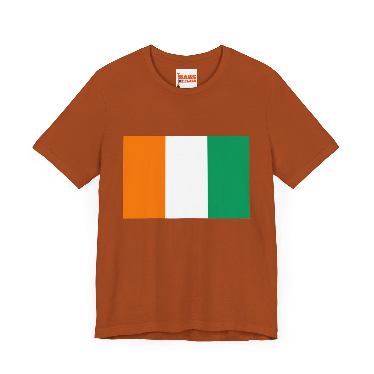 Cote d'Ivoire Flag on T-shirt