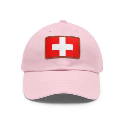 Switzerland Leather Patch Hat