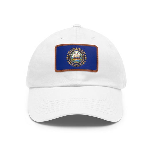 New Hampshire Leather Patch Hat